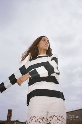 Boxy Raglan - Huge Stripe