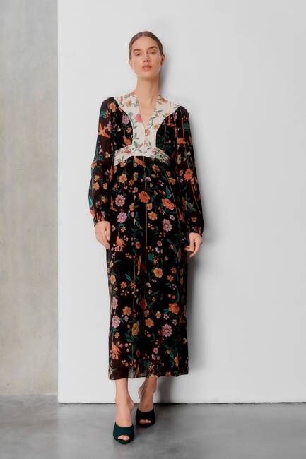 Rose Bamboo & Birds Dress