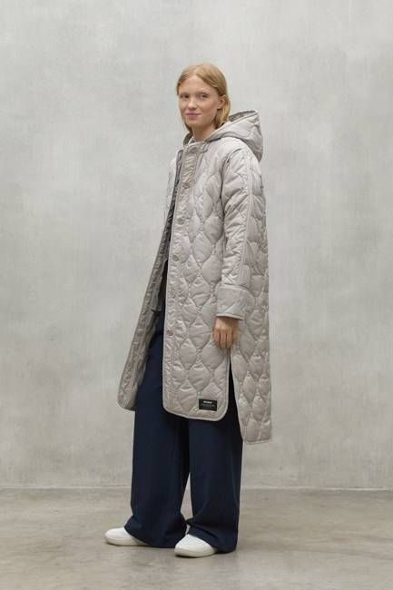 LIGHT BEIGE LEZNA COAT WITH HOOD