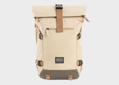 Nomad Hemp Rolltop Backpack in Beige and Green