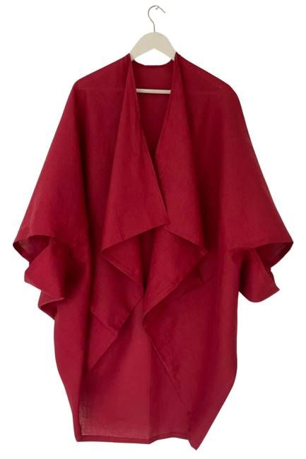 NEW! LINEN Kimono Raspberry Red