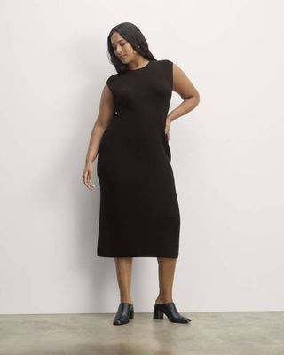The Midi Dress in Everyday Cotton | Black