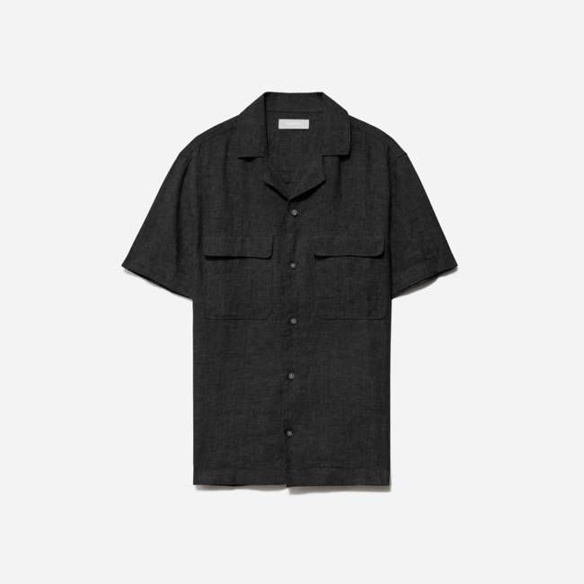The Resort Shirt in Linen | Black