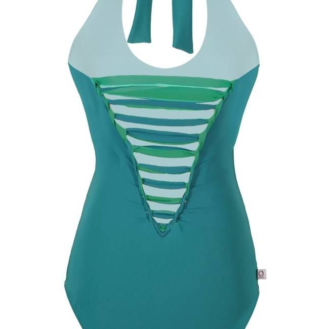 Recycling Badeanzug Laik II Wasser, smaragd + botanico (grün) - kaufen