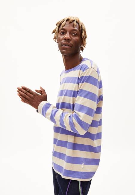 YOHAAN BOLD STRIPES | vibrant violet-sand stone