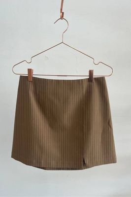 Sample Sale Parker Skirt in Tan Stripe