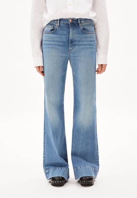 MURLIAA HIGH WAIST WIDE JEAN | misty blue