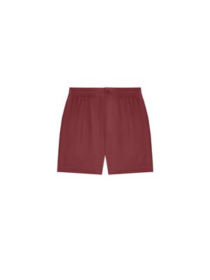 Archive Womens DNA Linen Mid Length Shorts—garnet red