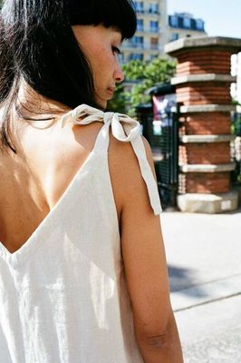 Chloe Linen Jumpsuit in beige