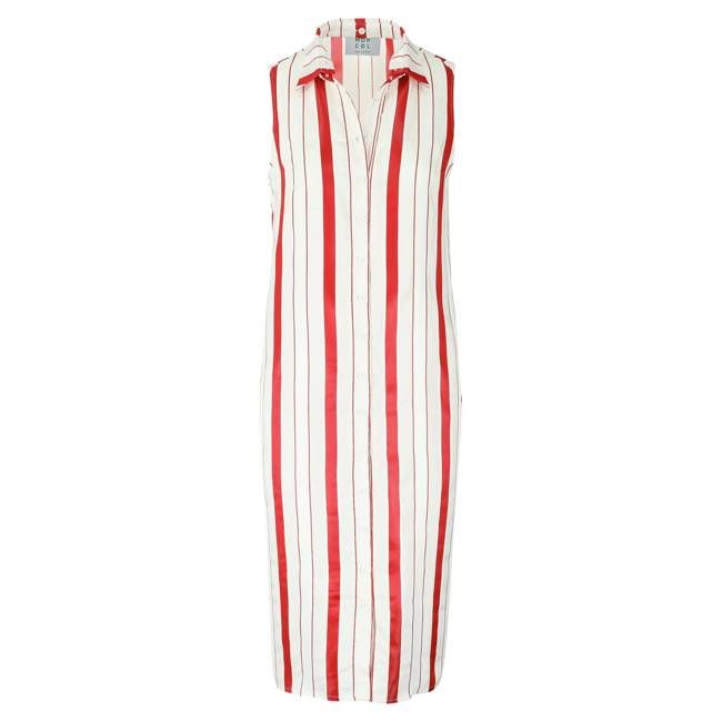 Venice dress red stripe