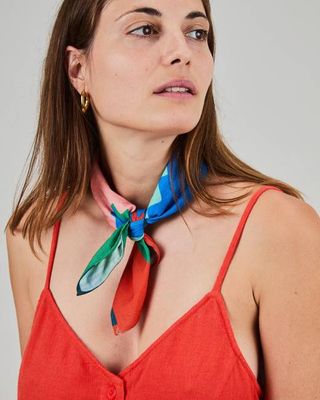 Maxi-Blumenschal aus Baumwolle