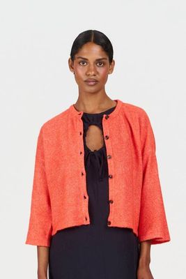 COVET Strickjacke aus recyceltem Polyester - Orange
