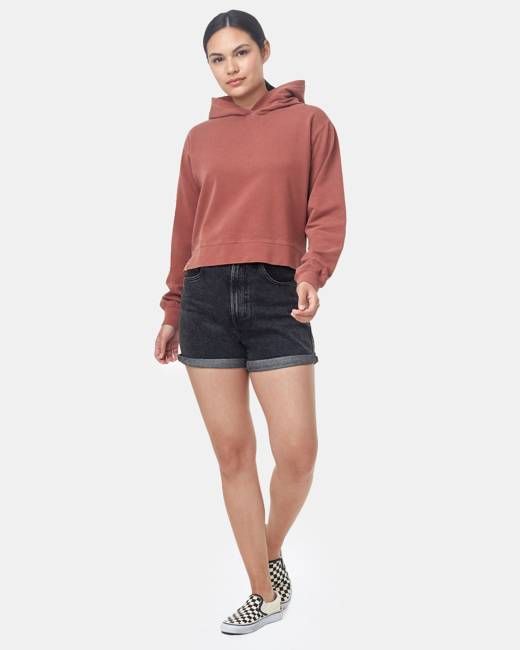 French Terry Cropped Hoodie