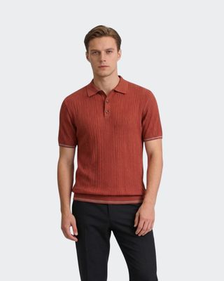 Ember Cotton Short Sleeve Knit Polo