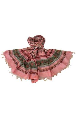 Chanderi Silk Cotton Blockprint Stole No. 29 Jodhpur Edit