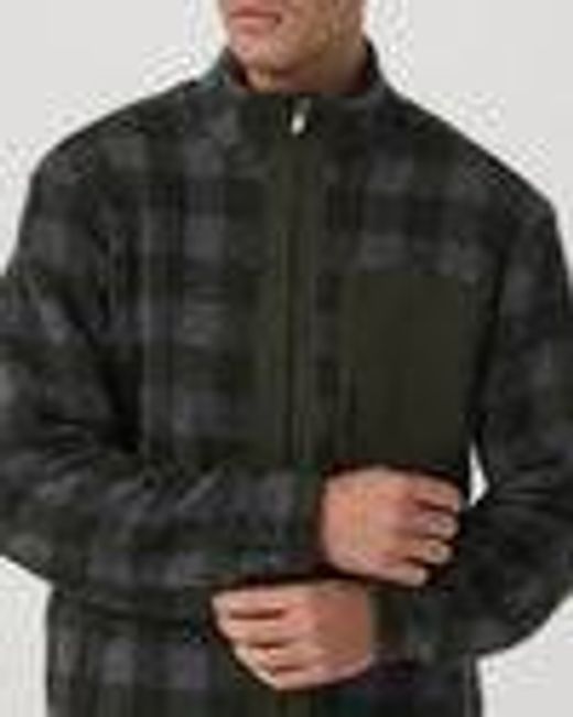 Ridge Fleece Jacket | Men's Olive Plaid Zip-Up | Vuori