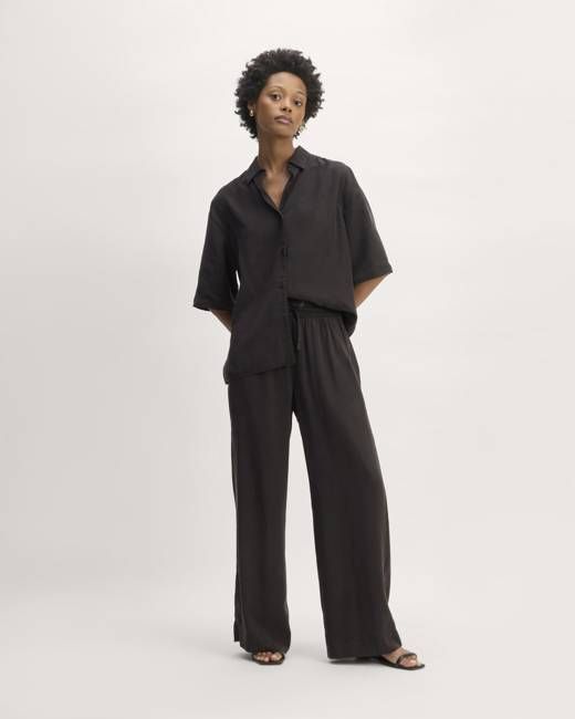 The Wide-Leg Pant in Butterlite | Black