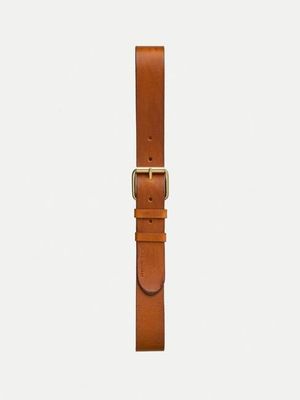 Pedersson Leather Belt Toffee Brown full-grain | Nudie Jeans
