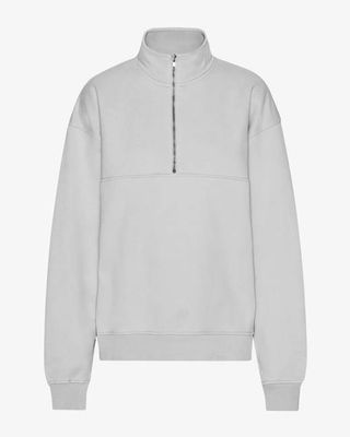 Organic Quarter Zip - Faded Grey