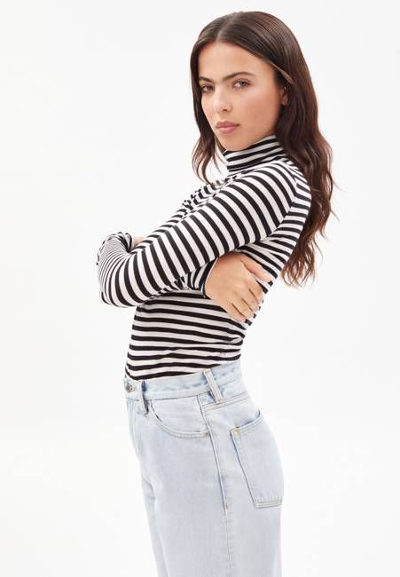 MALENAA STRIPES| black-oatmilk