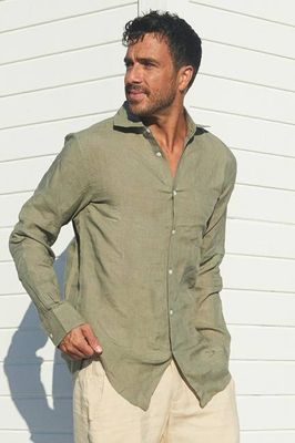 Men's Premium Linen Shirt | Khaki