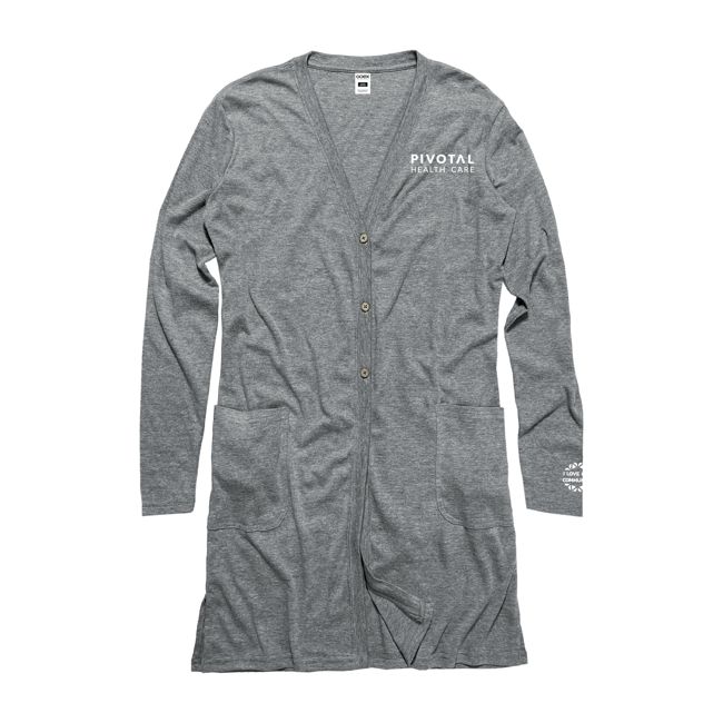 Pivotal Health Care Ladies Heather Grey Cardigan