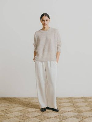 Chleo Crew, Sheer Alpaca Blend, Oatmeal