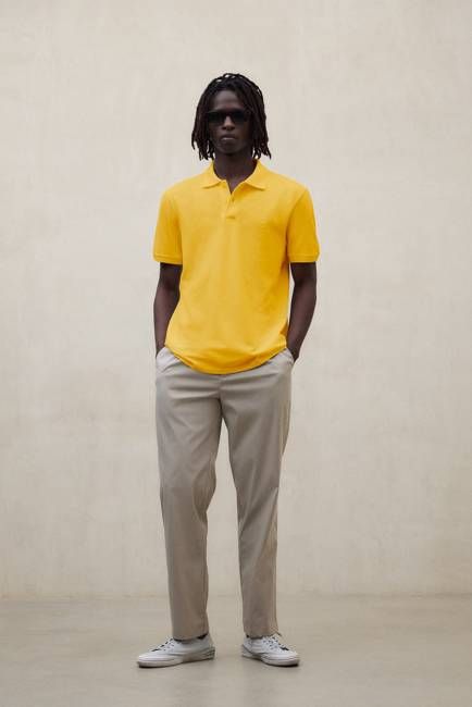 TEDAN YELLOW PIQUÉ POLO SHIRT