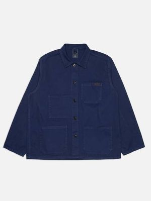 Buddy Chore Jacket Herringbone Deep Blue jacket | Nudie Jeans