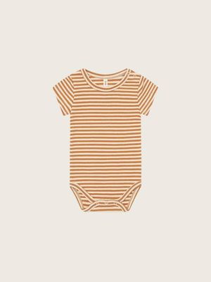 Copper Stripes Short Sleeve Bodysuit