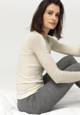 Long-sleeved shirt SILK & WARM TOUCH with organic merino wool and silk