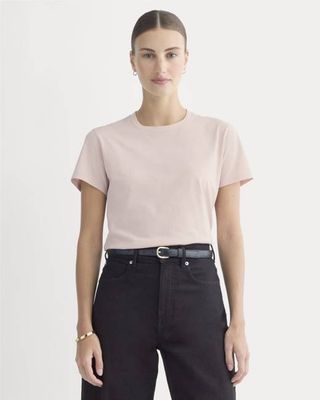 The Box-Cut Tee in Essential Cotton | Soft Rose | No Pocket