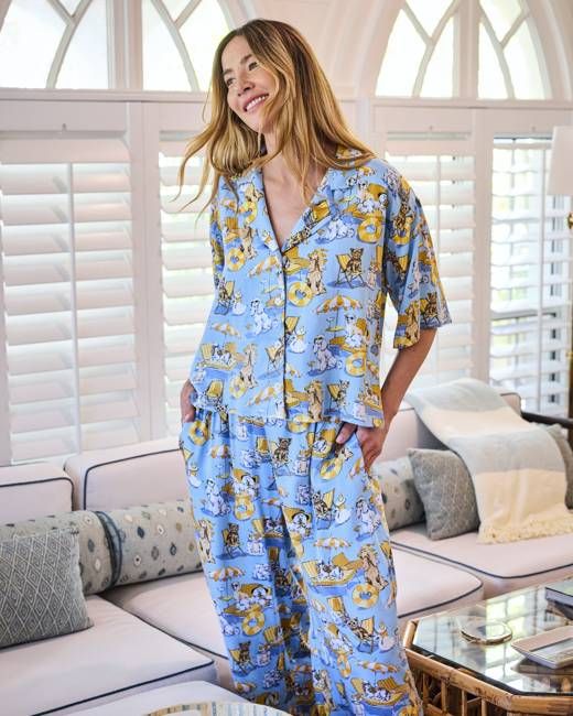 Palm Royale Pooches - Eco Satin Wildest Dreams Set - Cerulean Splash