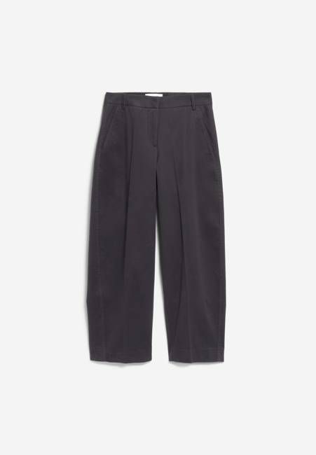 BARREL LEG TWILL PANT | dark steel