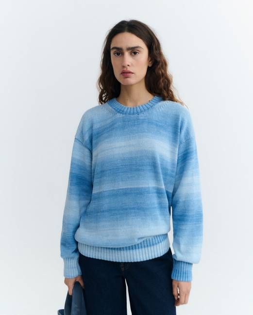 Oversize blue striped sweater Cosmo