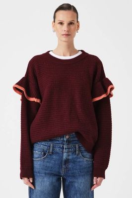 Aria Wool Sweater in Mulberry