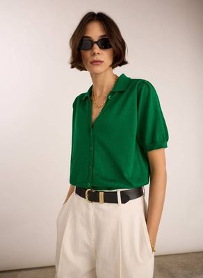 Sara Organic Cotton Short Sleeve Cardigan