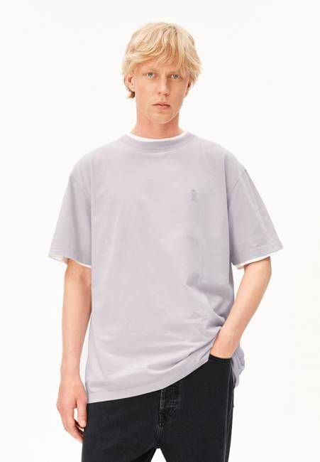Armedangels Iconic Å Maarkos Gmt Dye T-Shirt — Moonlit Lilac Washed