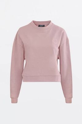 The Organic Cropped Sweatshirt - Pink