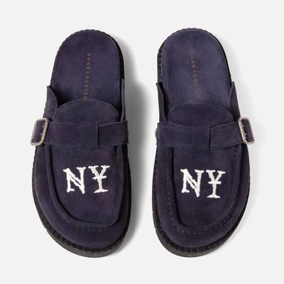 Winston NY Navy Suede Mule - Men's