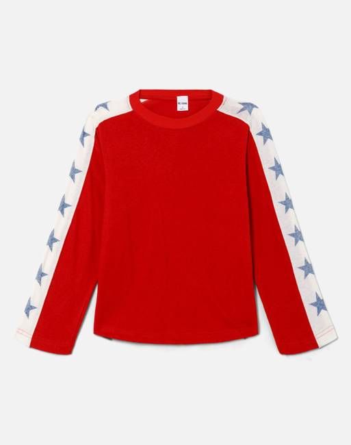 Surplus Star Contrast Long Sleeve Jersey - Crimson
