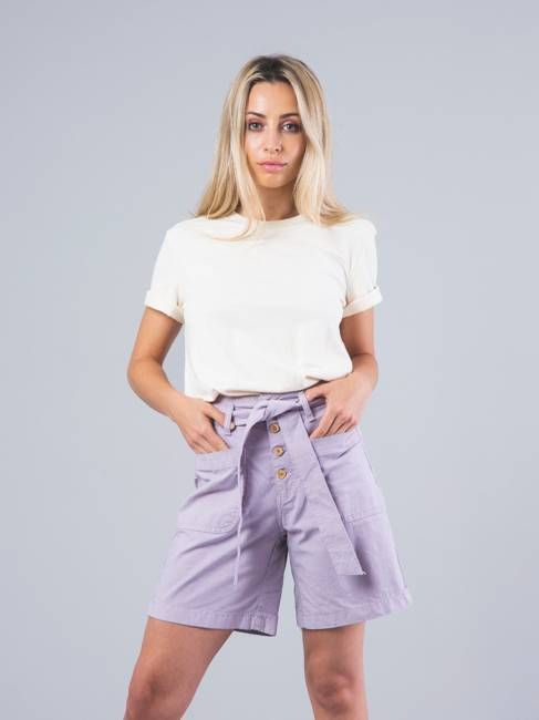 WENDY OLD PURPLE WOMEN'S BERMUDA SHORTS