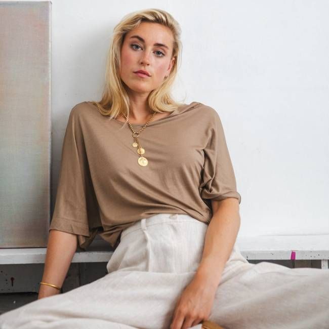 Aurora top Coffee - Last size: L