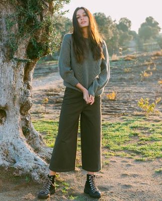 Tracey Organic Cotton Denim Jeans In Army