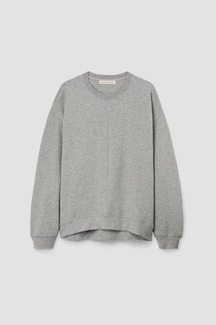 Hattie Organic Cotton Felpe Sweatshirt in Grey Marl