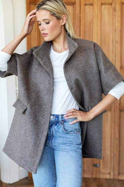 Layering Jacket - Dark Truffle Wool