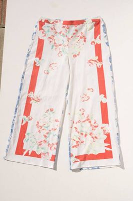 Scout Tie-Back Pant - Red Border/Delft (XL)