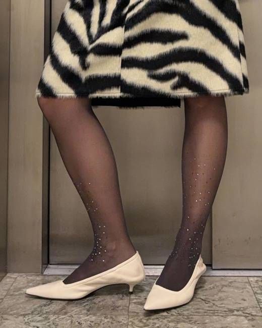 Pauline Rhinestone Tights