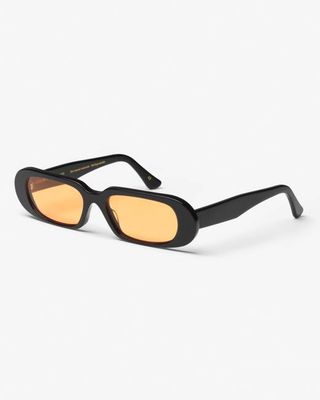 Sunglass 09 - Deep Black Solid - Orange