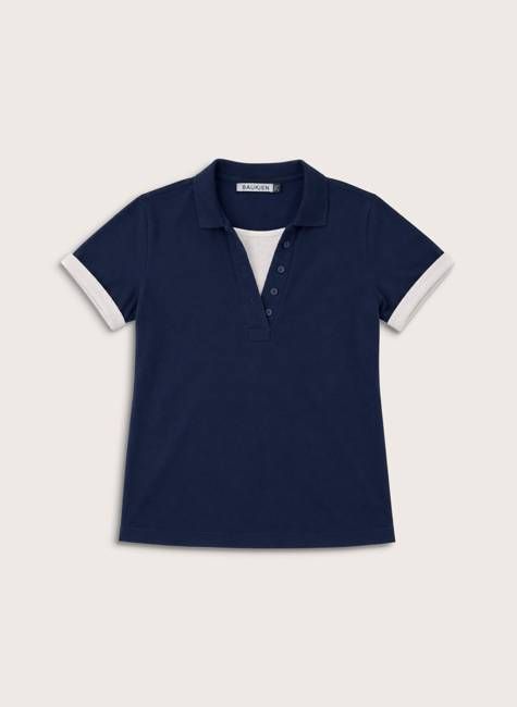 Jess Layered Look Polo Top